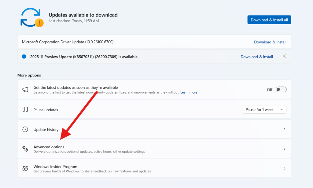 fix Windows update errors
