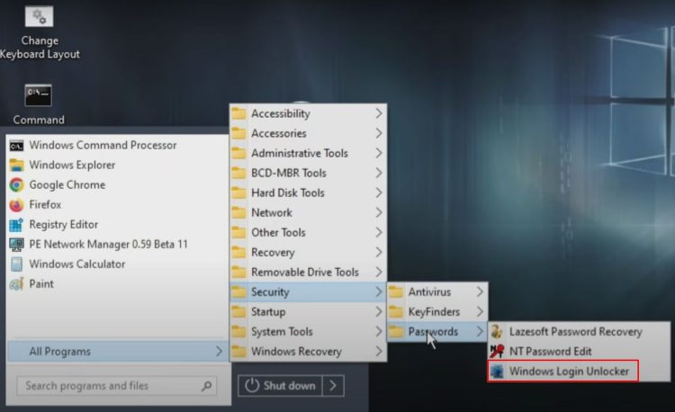 Reset administrator password