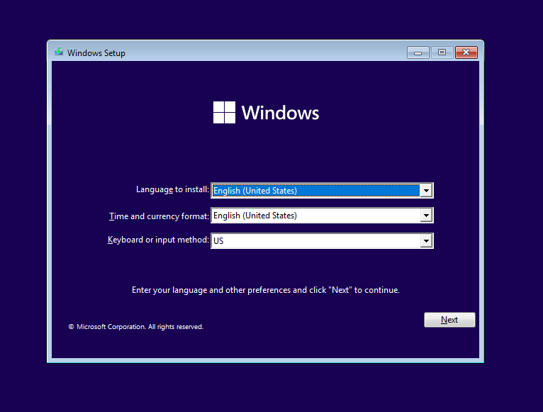 install windows 11 os
