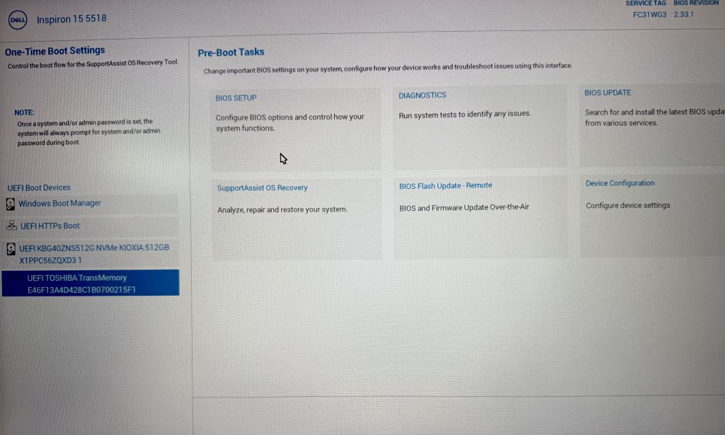 reset administrator password