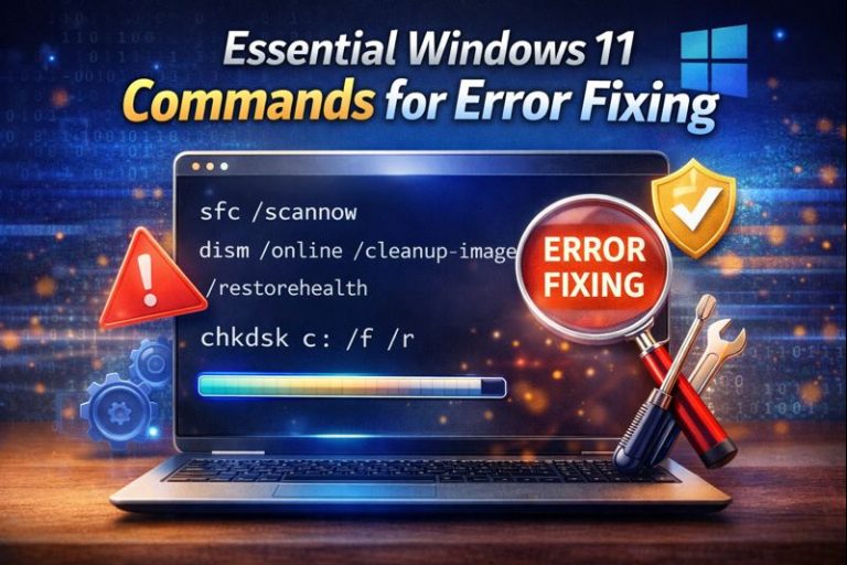 Essential Windows 11 commands for error fixing