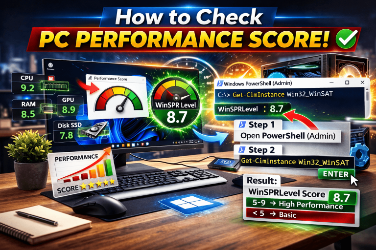 How to check PC performance score