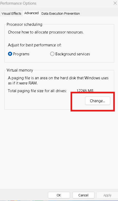 how do I increase virtual memory