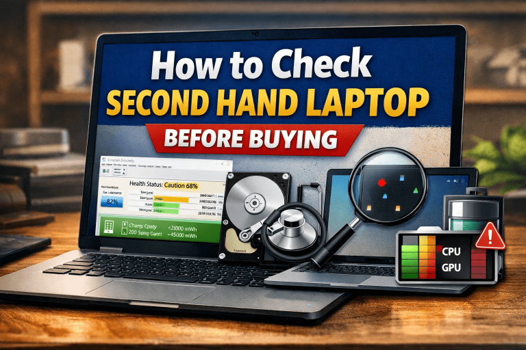 how to check second hand laptop