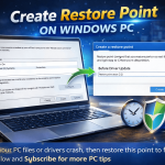 create restore point on windows PC