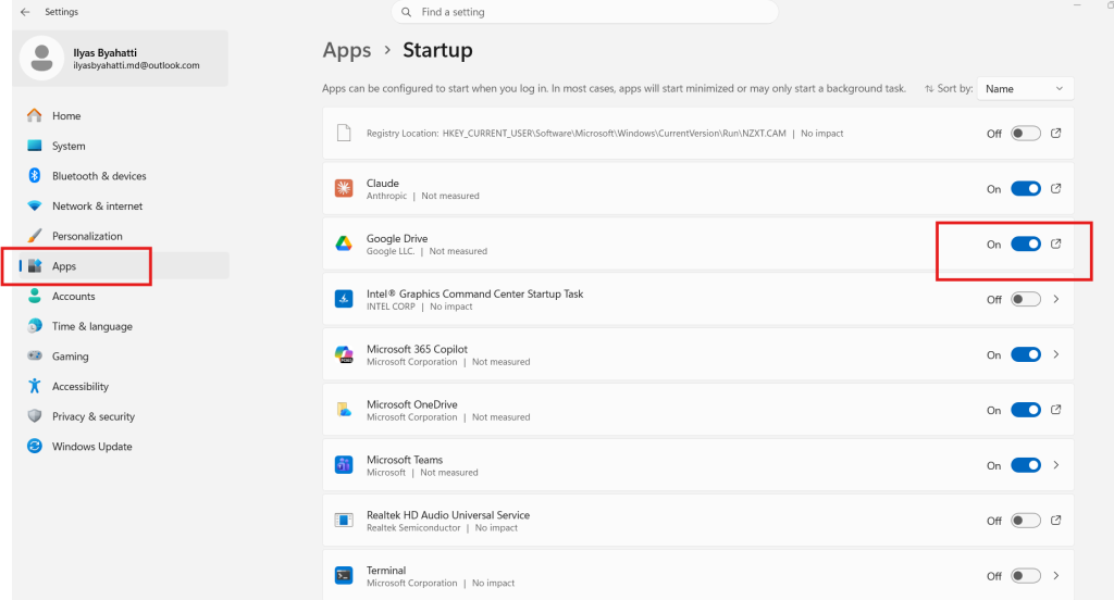 disable startup programs in Windows