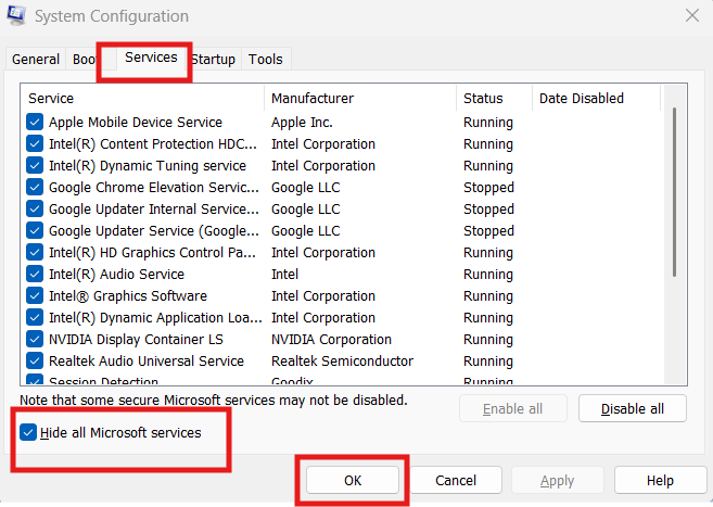 disable startup programs in Windows