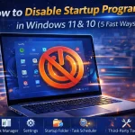 disable startup programs in Windows