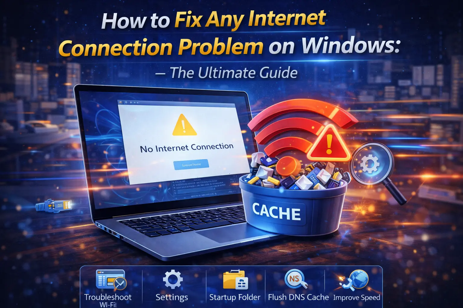 fix any internet connection problem on Windows