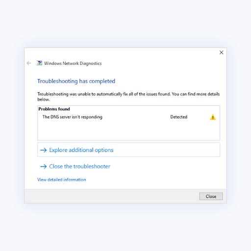 DNS Server Not Responding Error in Windows